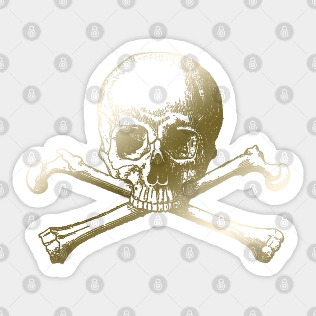 Skull and crossbones Sticker by Blacklinesw9